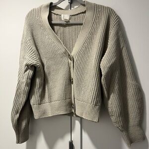 H&M Beige Cardigan Sweater